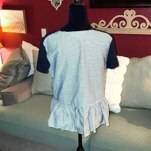 Kate Spade Broome Street Black Peplum Top